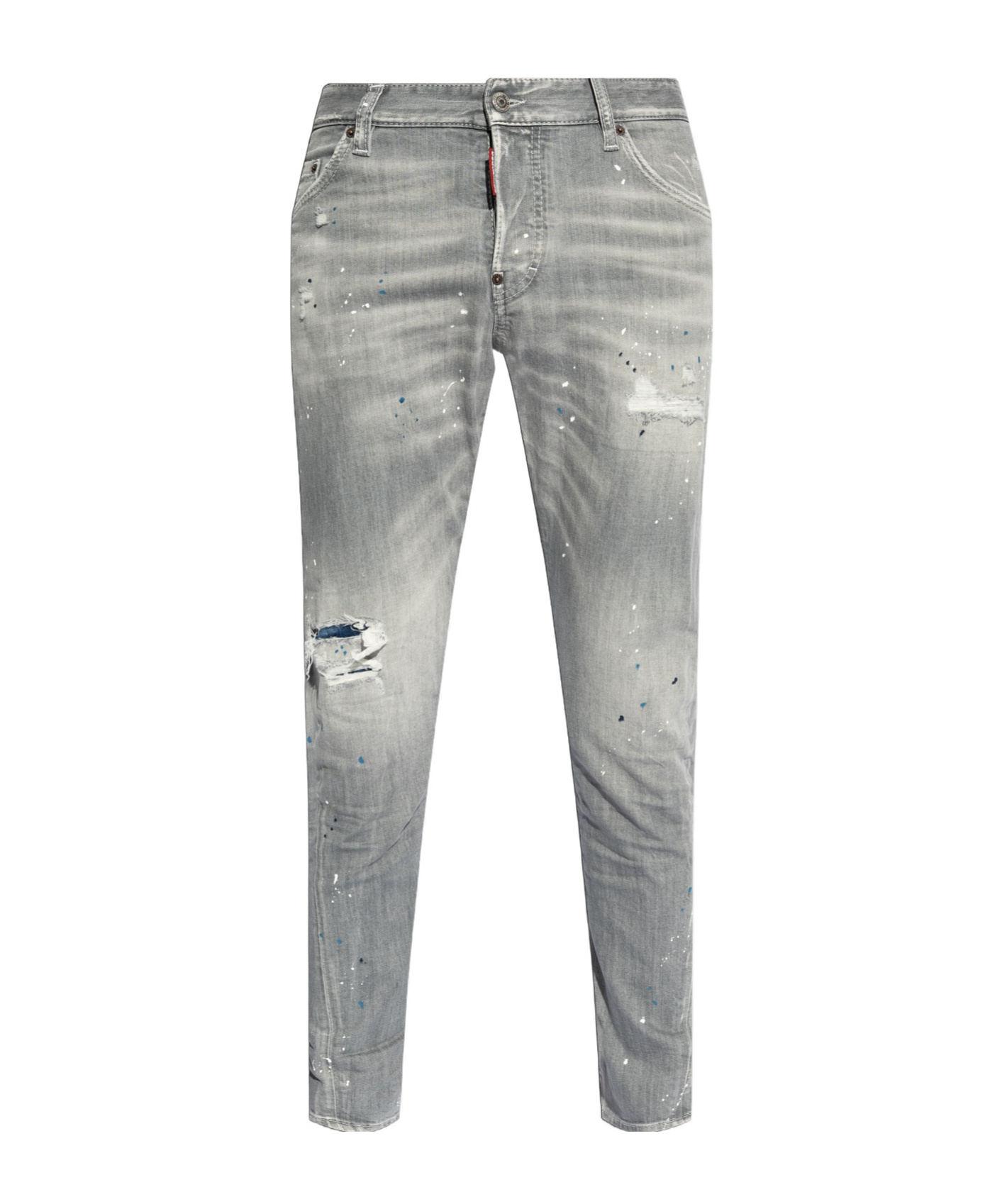 Dsquared2 Distressed Skinny Jeans In Gray