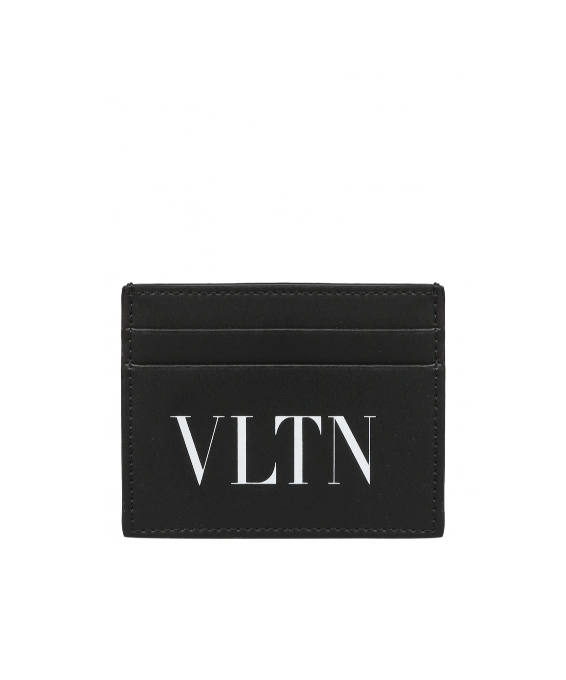 Valentino Vltn Logo-print Cardholder In Black