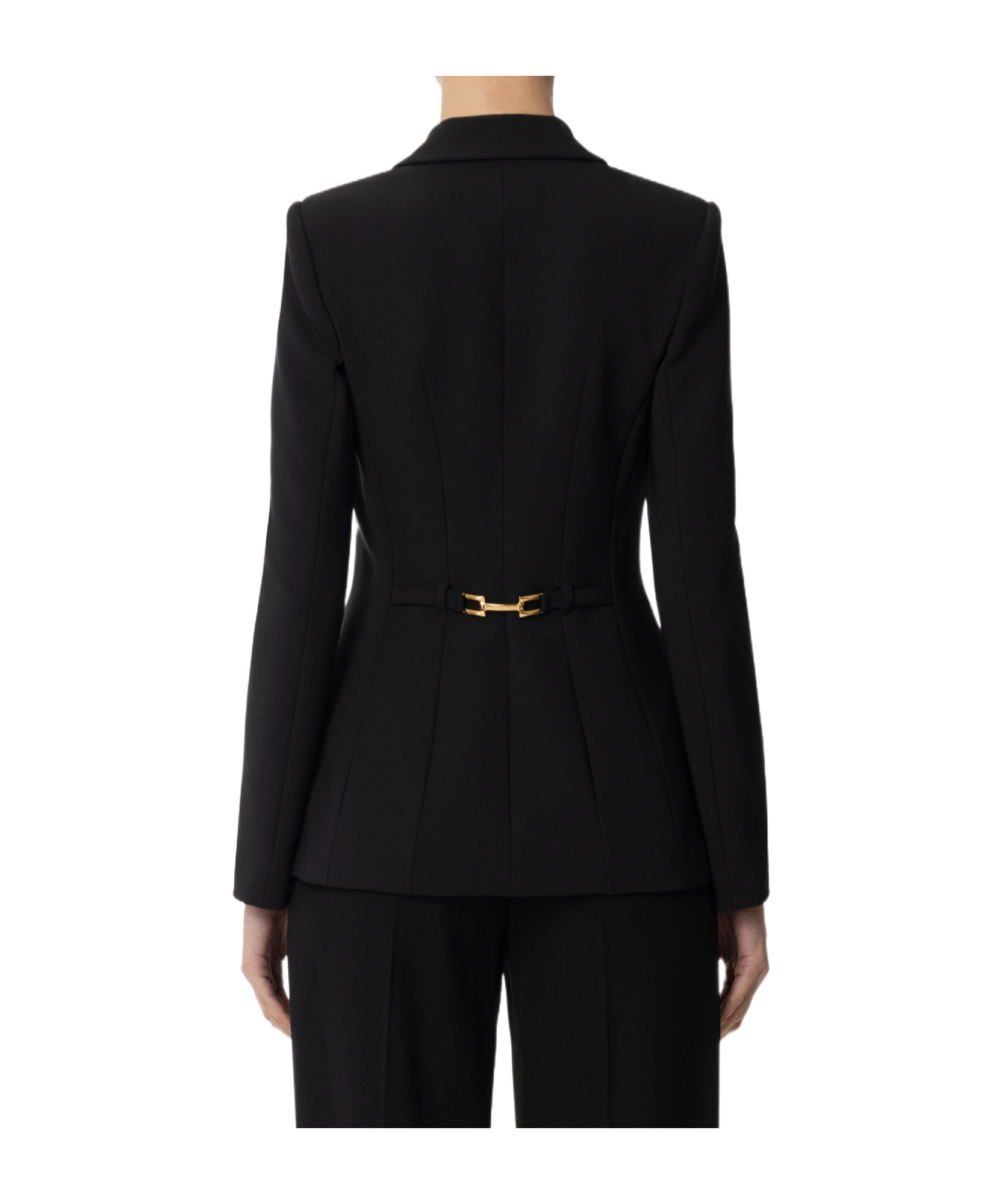 Elisabetta Franchi Long-sleeved Suit Jacket In Black