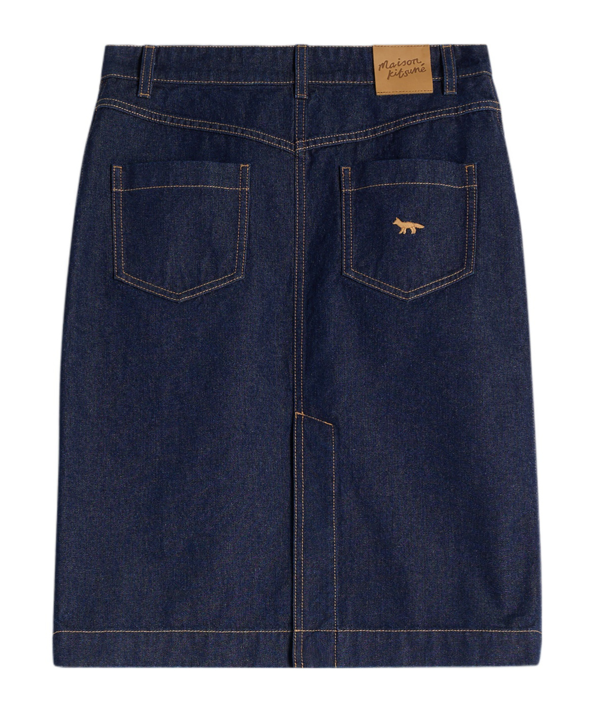 MAISON KITSUNÉ STRAIGHT DENIM SKIRT