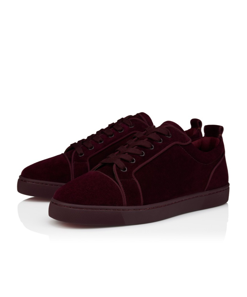 Christian Louboutin Louis Junior Sneakers In Burgundy