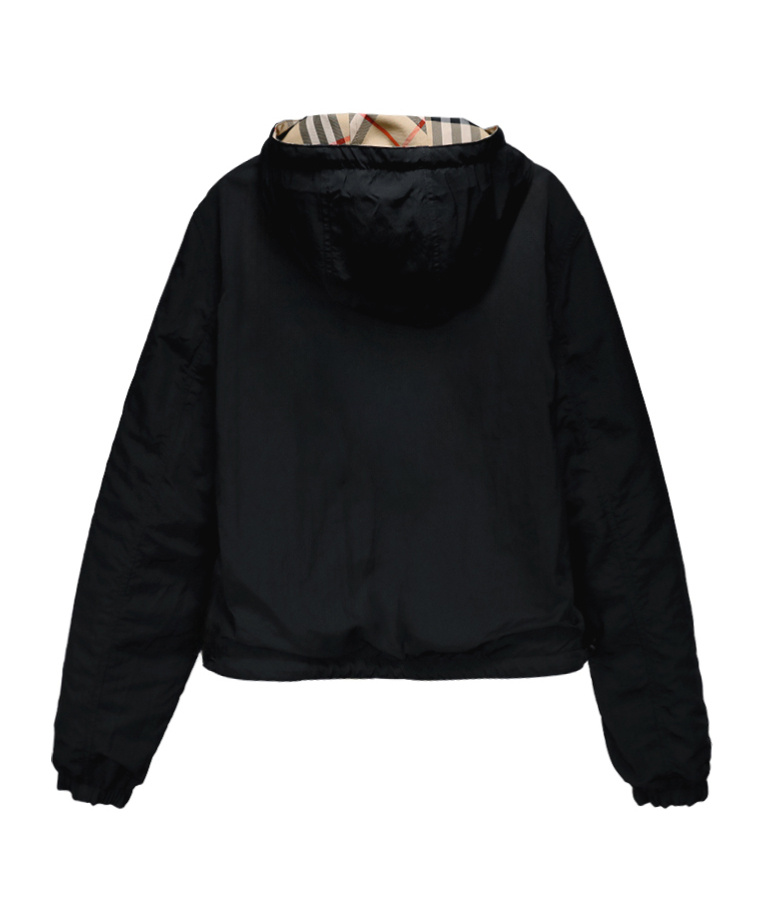 Burberry Cropped Reversible Check Jacket In Multicolor