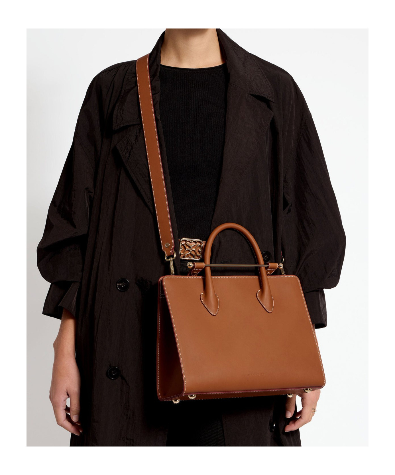 Strathberry Medium Shoulder Bag In Brown