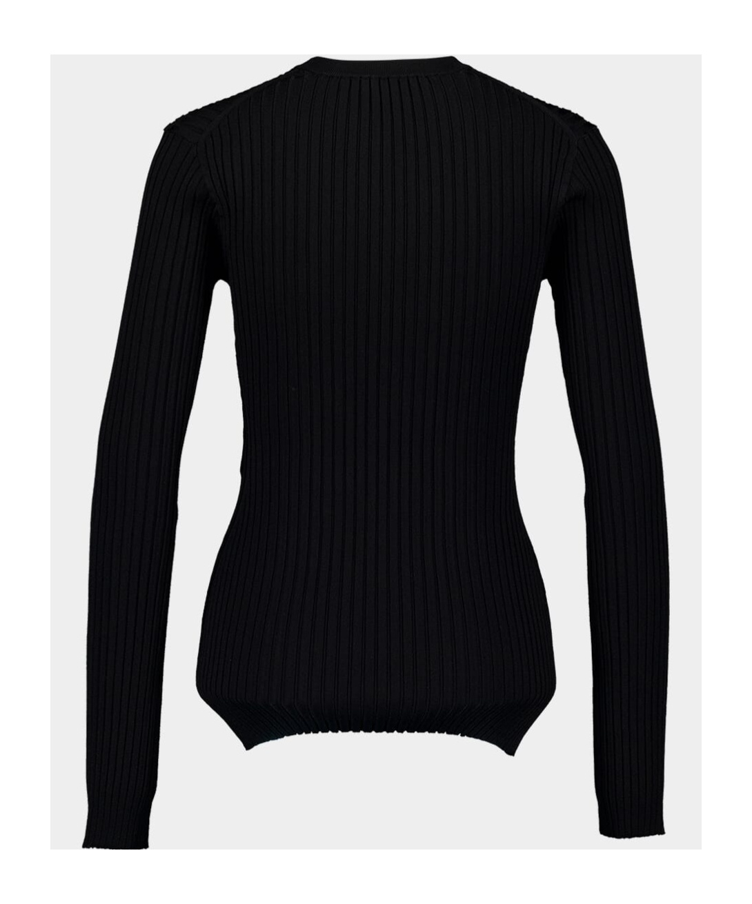 Stella Mccartney Lace-up Ribbed Knit Jumper In Black