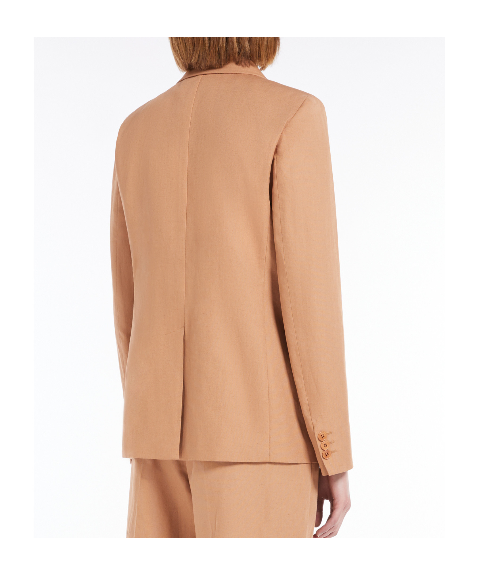 Weekend Max Mara Cotton And Linen Blazer In Desert-colored