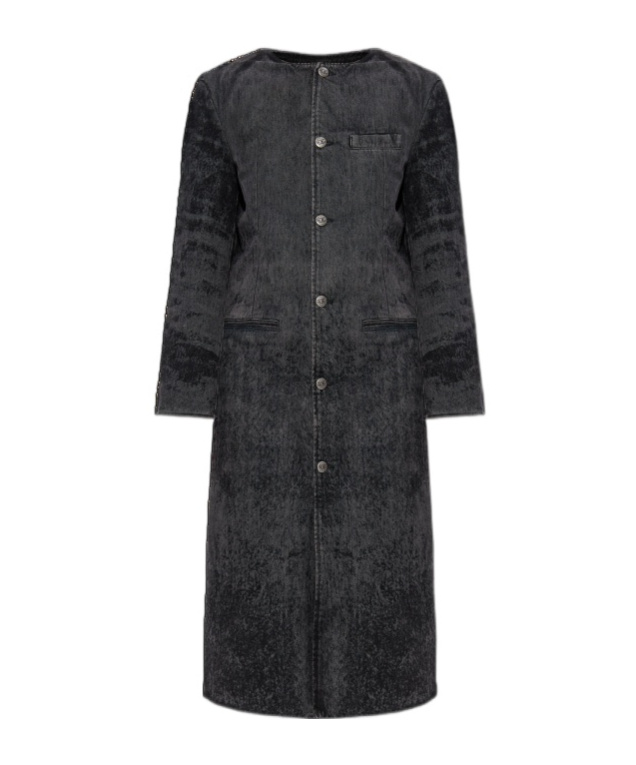 Diesel Long-sleeved Coat In Gray