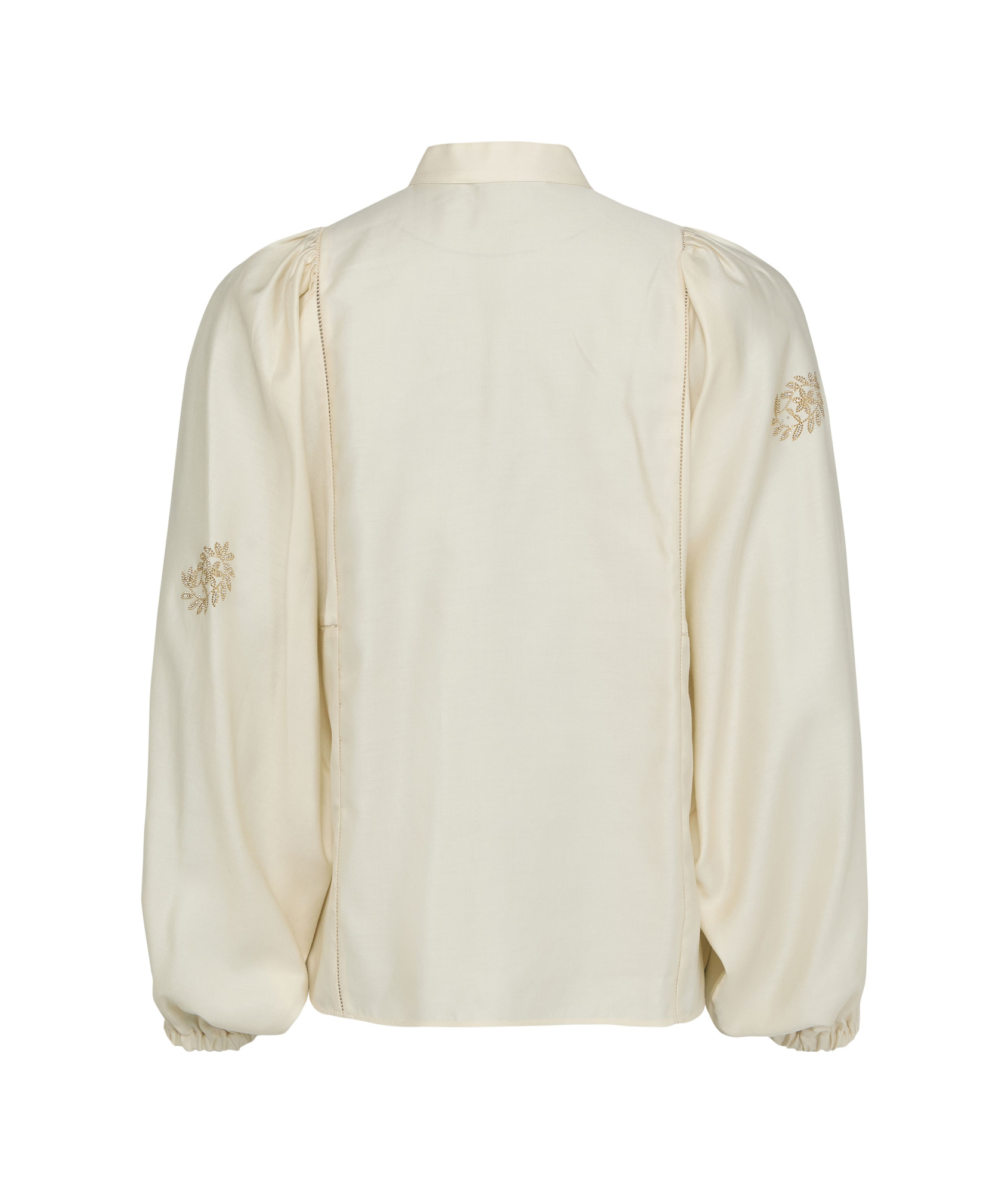 Max Mara Caladio Ricamo Blouse In White