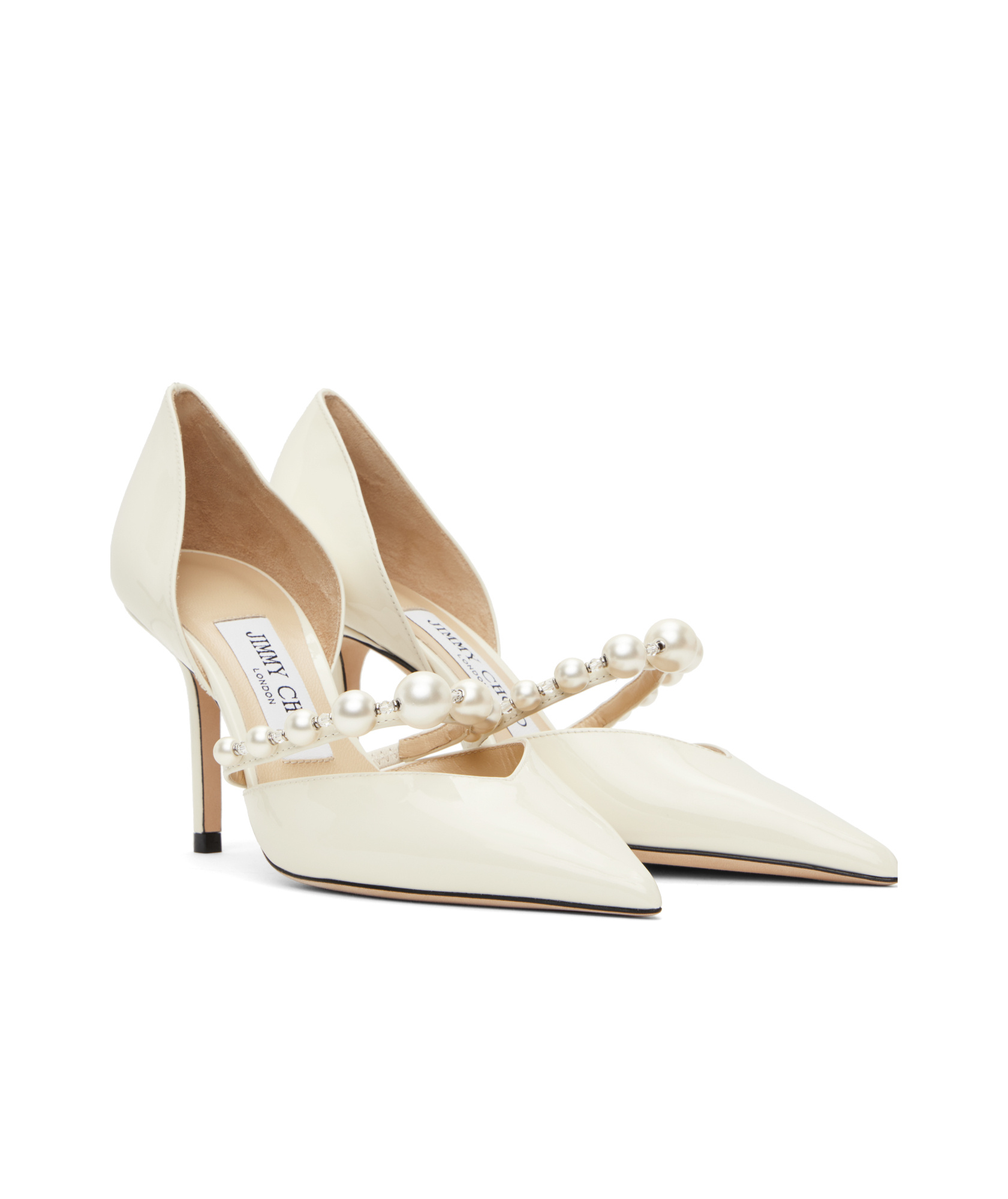 Jimmy Choo Pointed High Heels In White