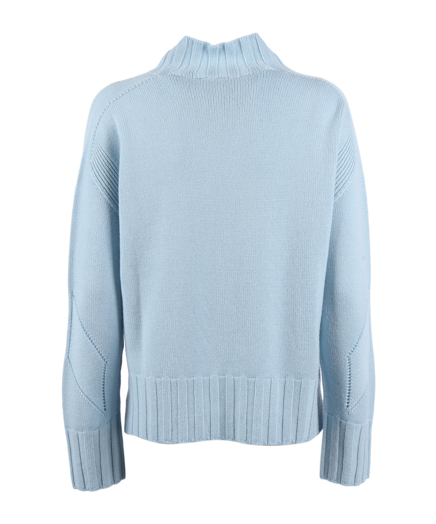 Ermanno Scervino Embroidered-logo Long-sleeved Sweater In Blue
