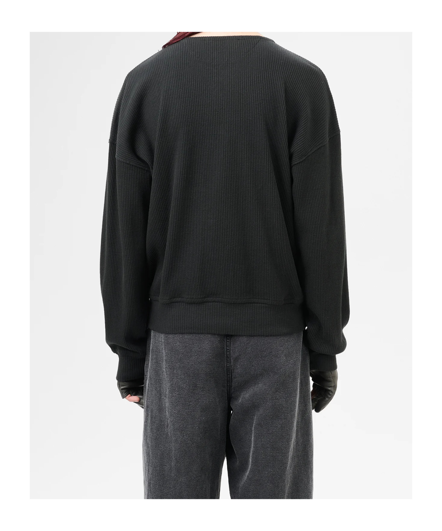 Our Legacy Slate Cotton Sweatshirt In Black Rib