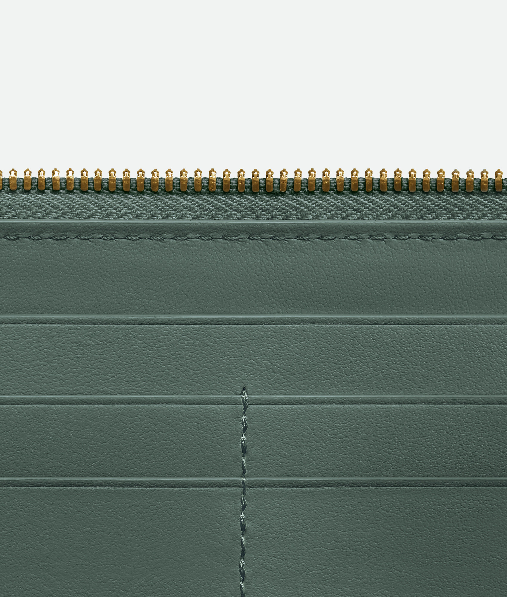 Bottega Veneta Intrecciato Zip-around Leather Wallet In Green