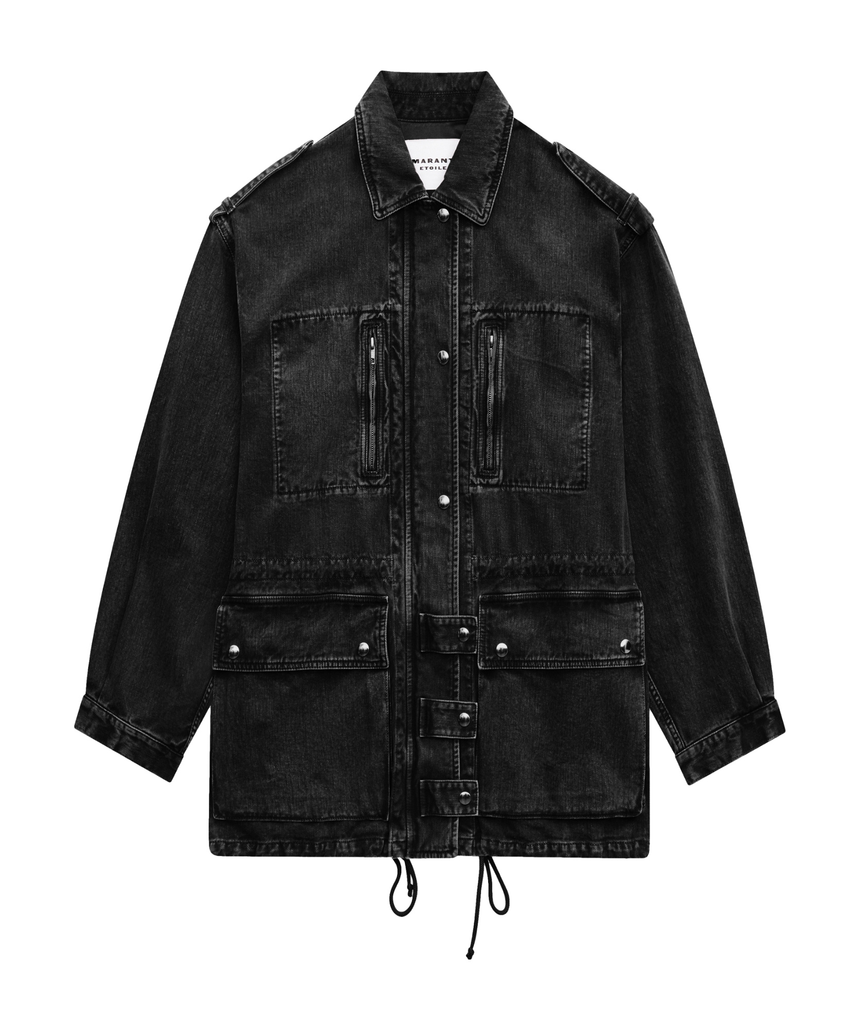 Isabel Marant Étoile Long-sleeved Denim Jacket In Black