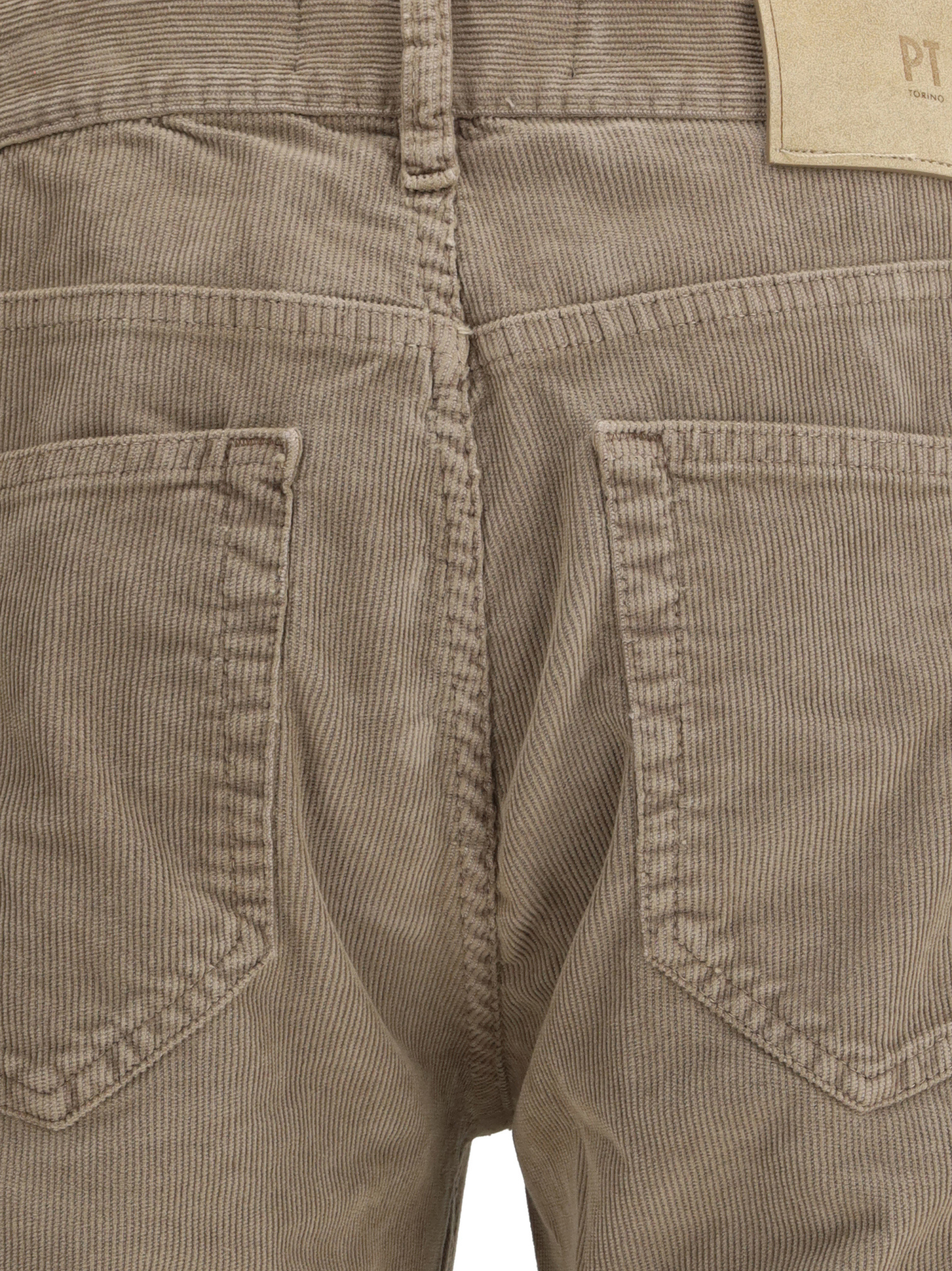 Pt Torino Corduroy Five-pocket Trousers In Brown