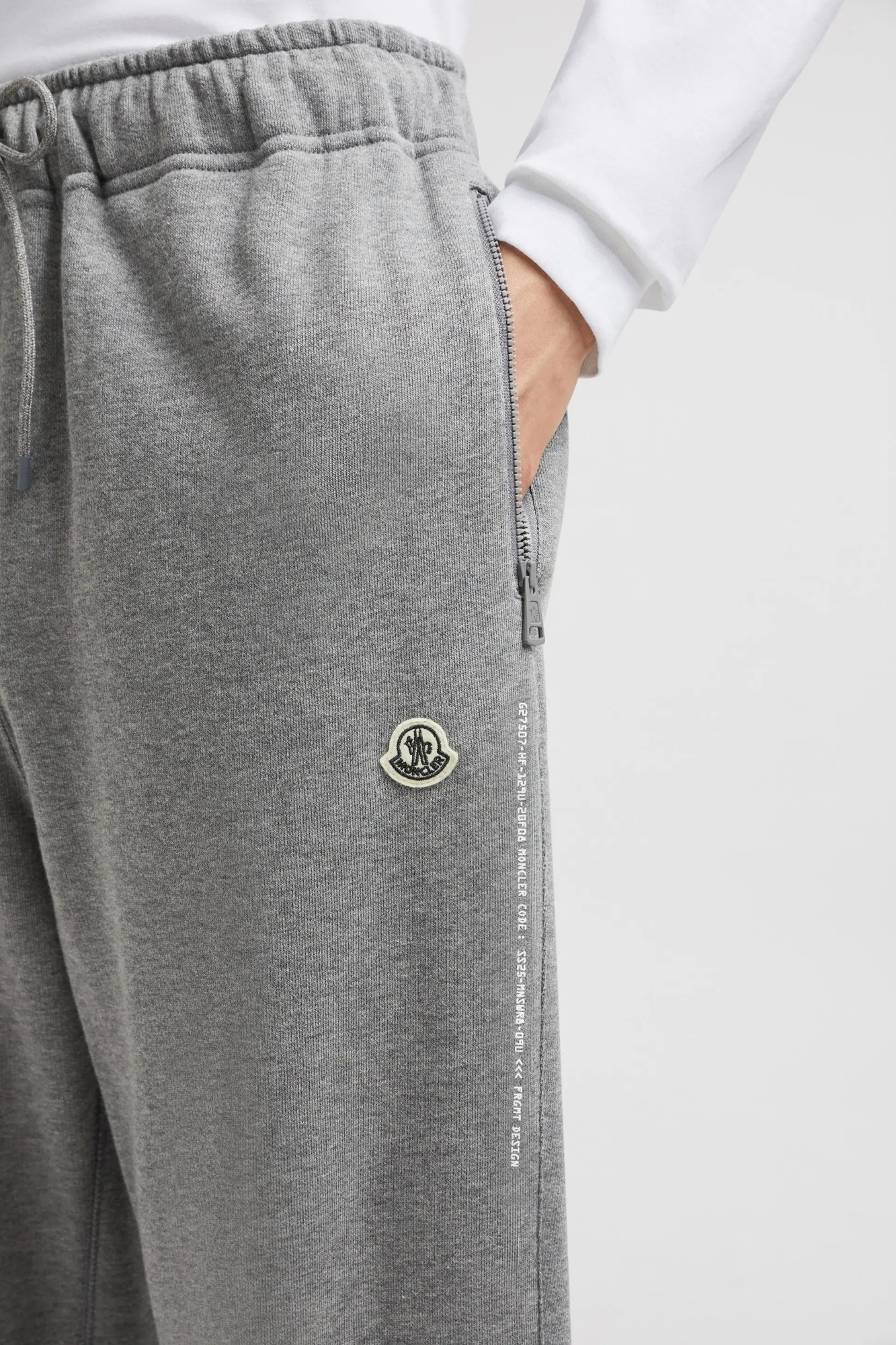 Shop Moncler X Frgmt Elastic Waist Sweatpants In Gray