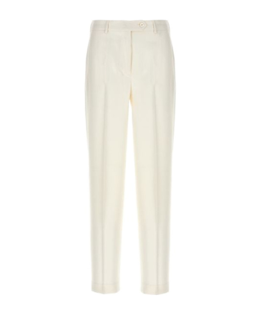 Shop Kiton Tailored Cigarette Pants In White