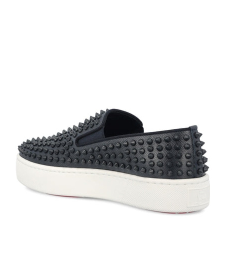Christian Louboutin Spikeboat Slip-on Sneakers In White