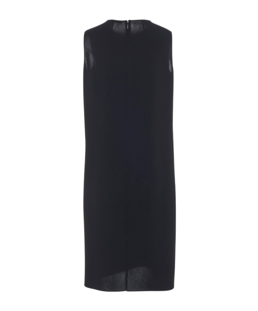 The Row Mirna Double Face Cady Shift Dress In Black