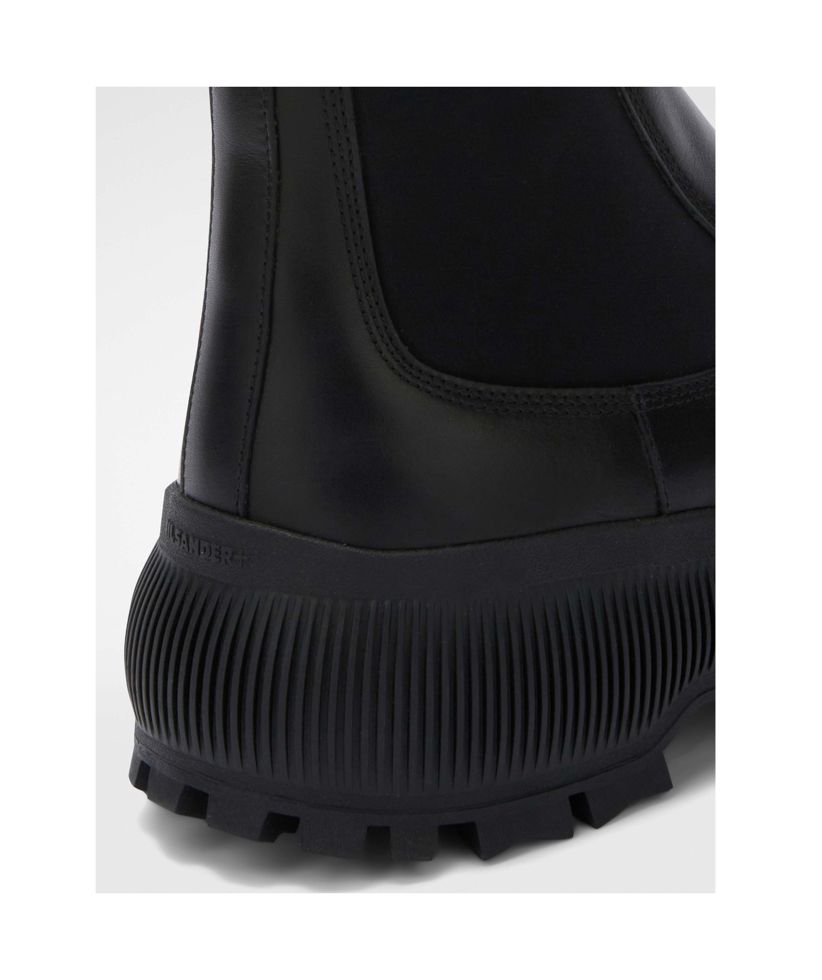 Jil Sander 35mm Leather Ankle Boots In Black
