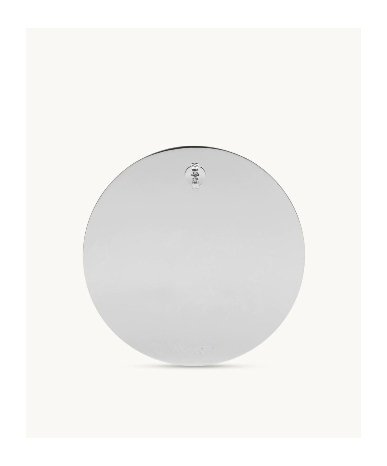 Courrèges Small Circle Earrings In White