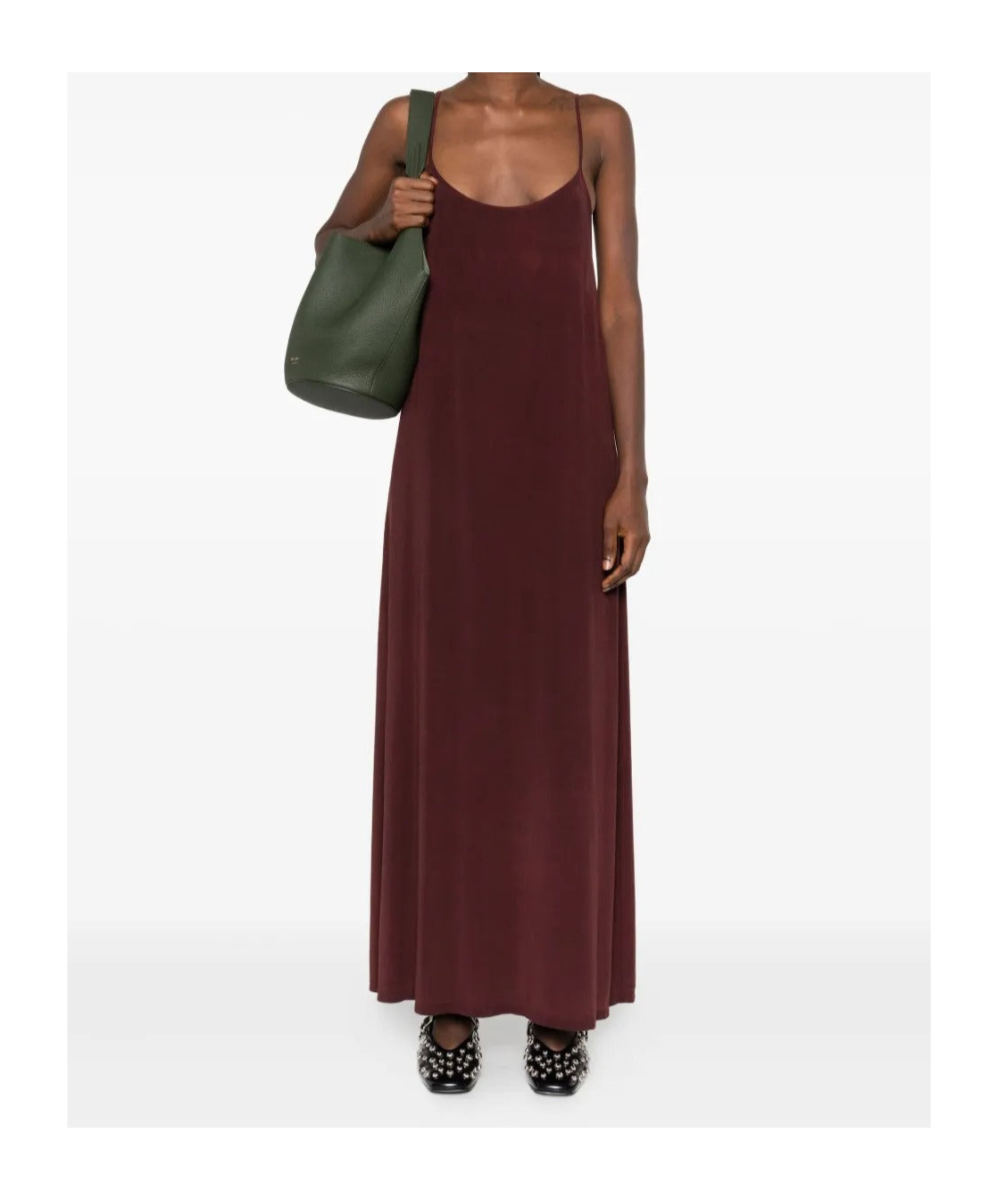 Uma Wang Spaghetti Strap Maxi Dress Daya In Red