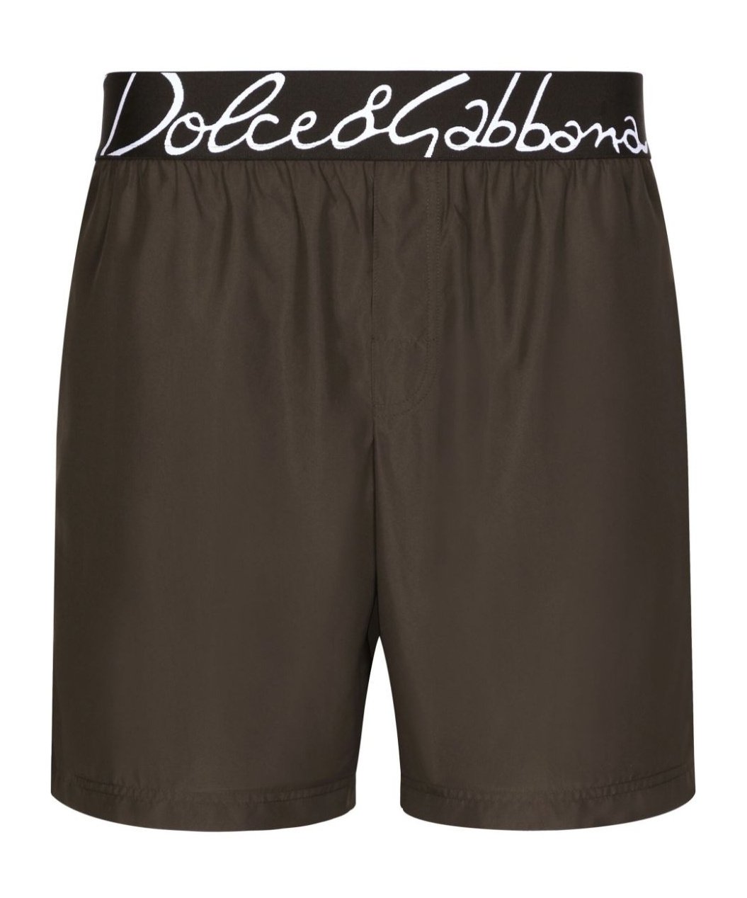 DOLCE & GABBANA LOGO-WAISTBAND SWIM SHORTS