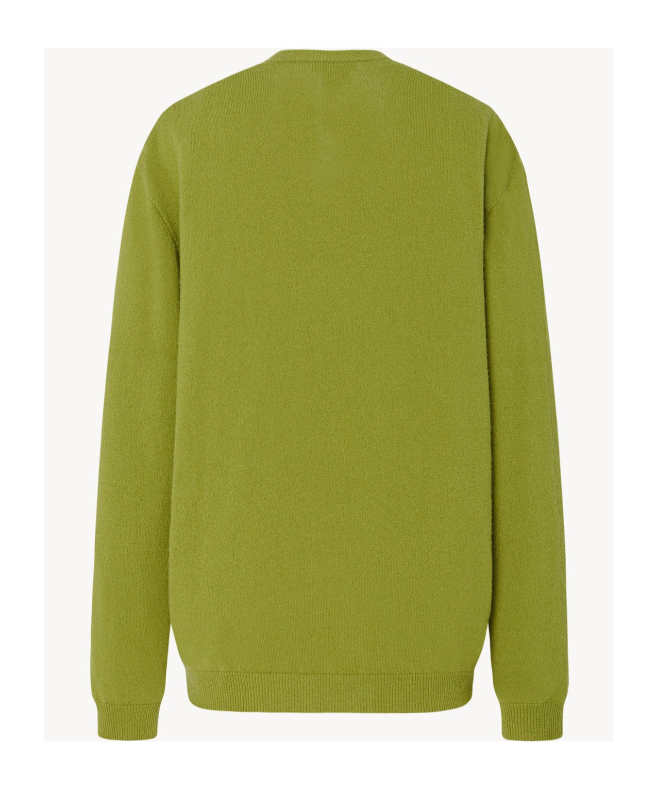 The Row Isaora Cashmere Knit V Neck Sweater In Green