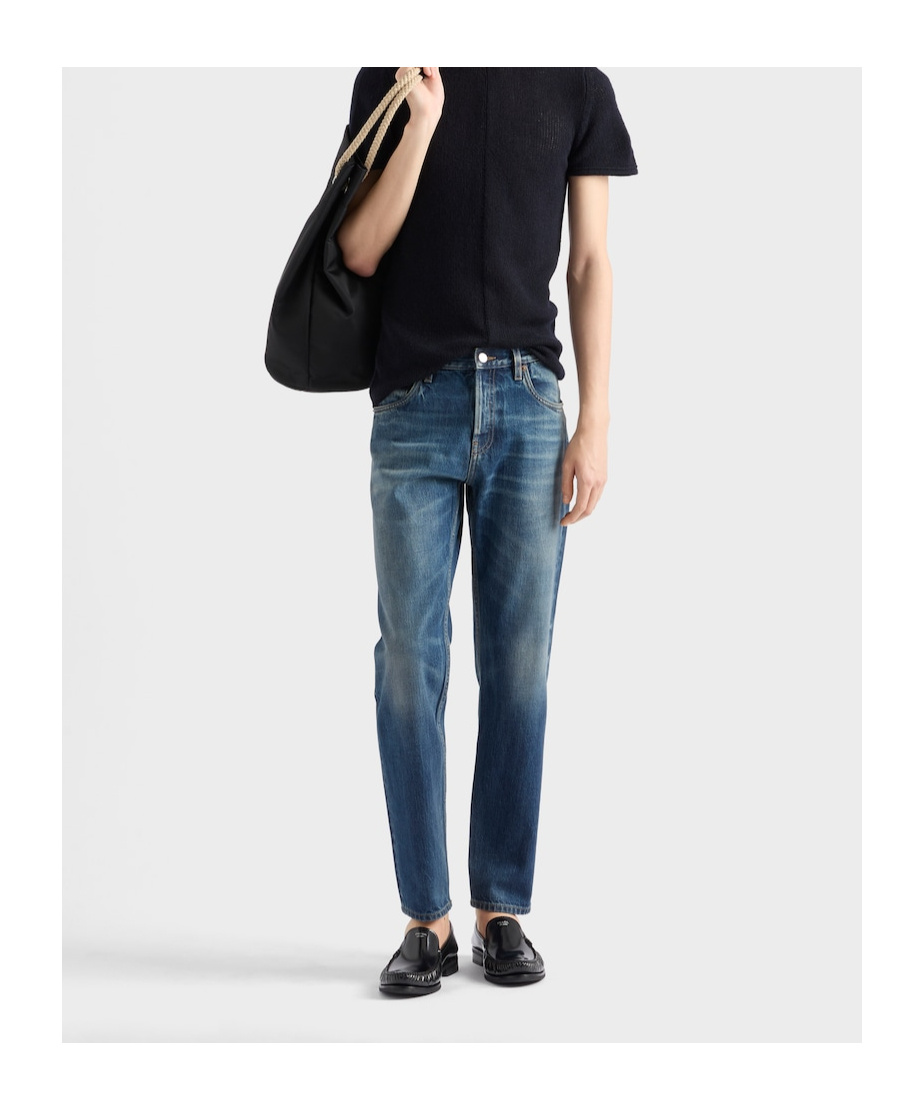 Prada Selvedge-jeans Mit Geradem Bein