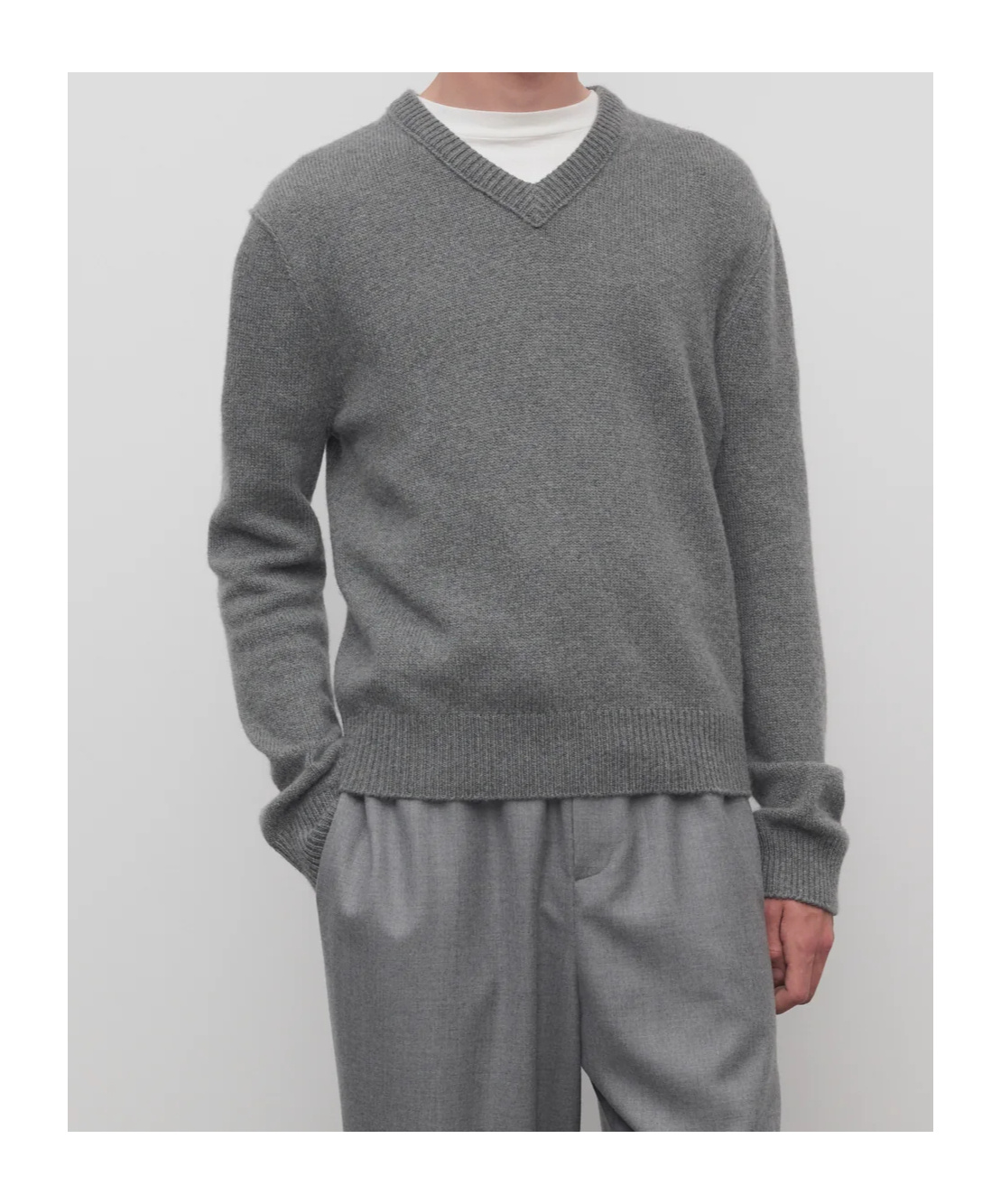 The Row Horik Sweater In Cashmere In Gray