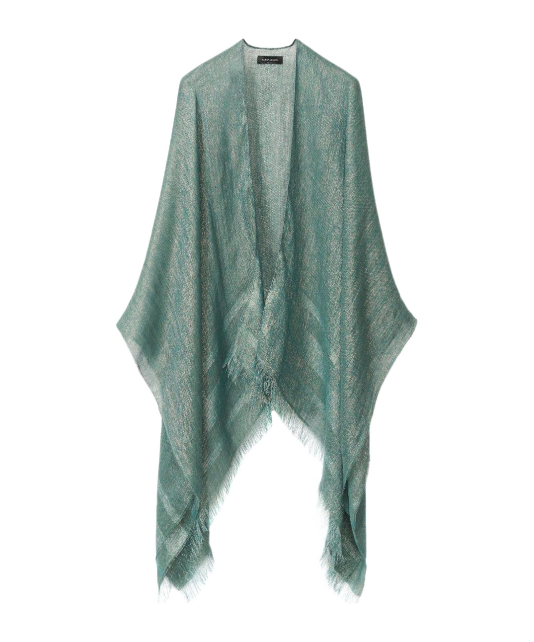 Fabiana Filippi Fringed Cape In Green