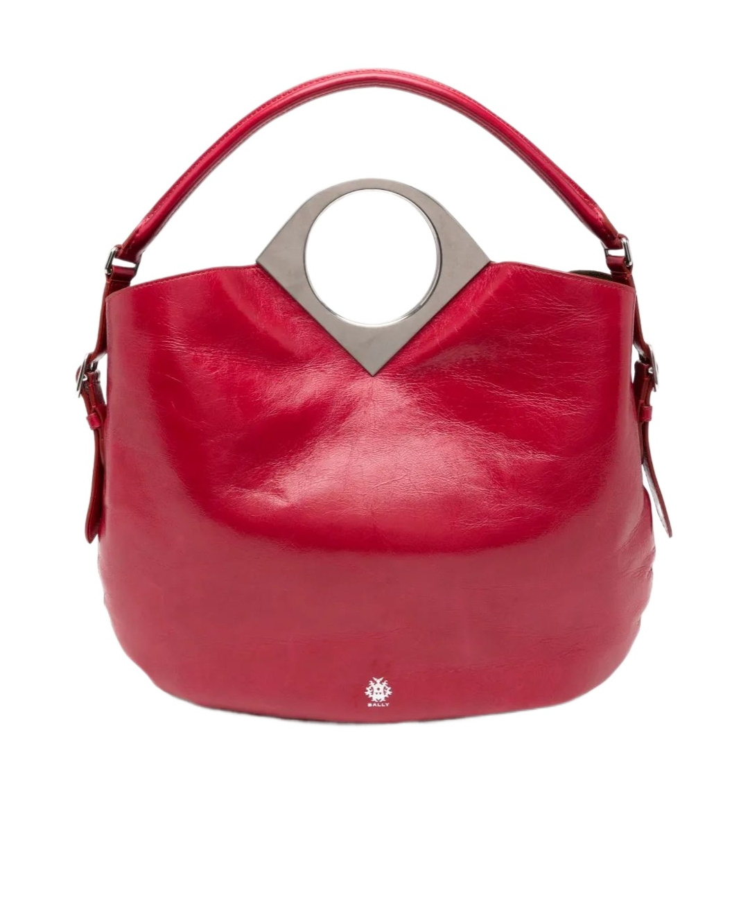 Bally Ring Handle Shoulder Bag In Red