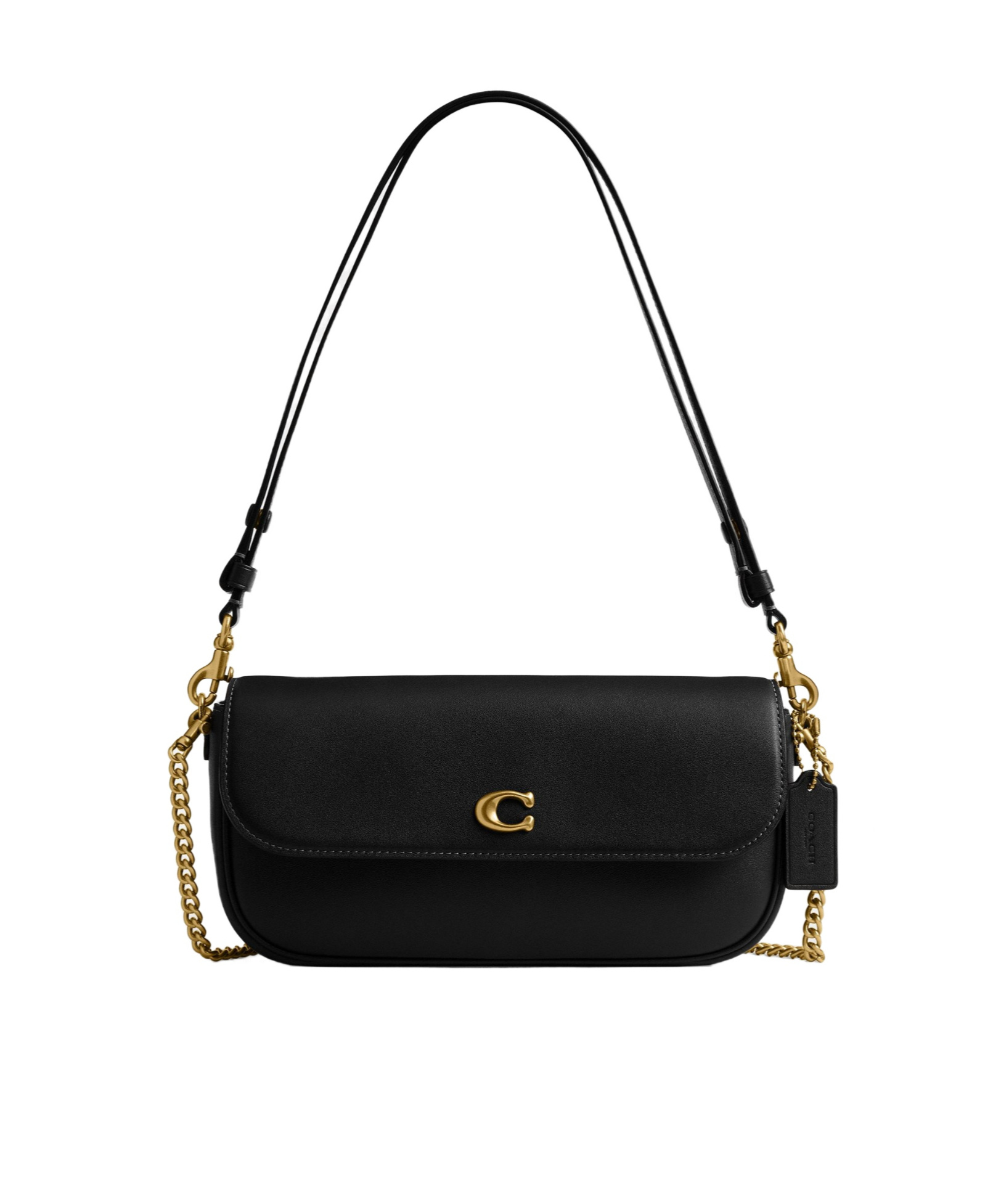 Coach Brook Flap Chain Bag In Black