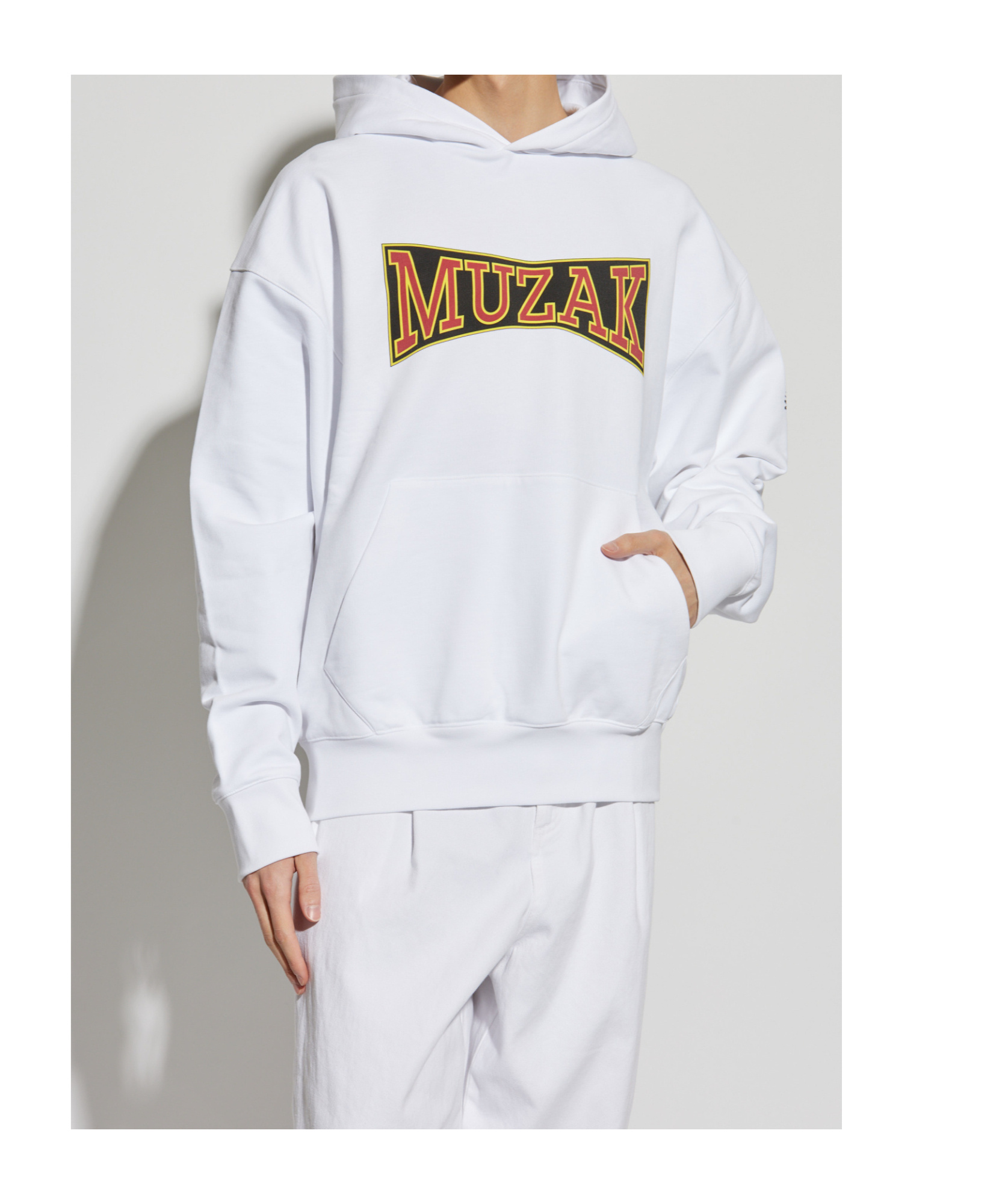 Bally Long-sleeved Hooded Hoodie In White