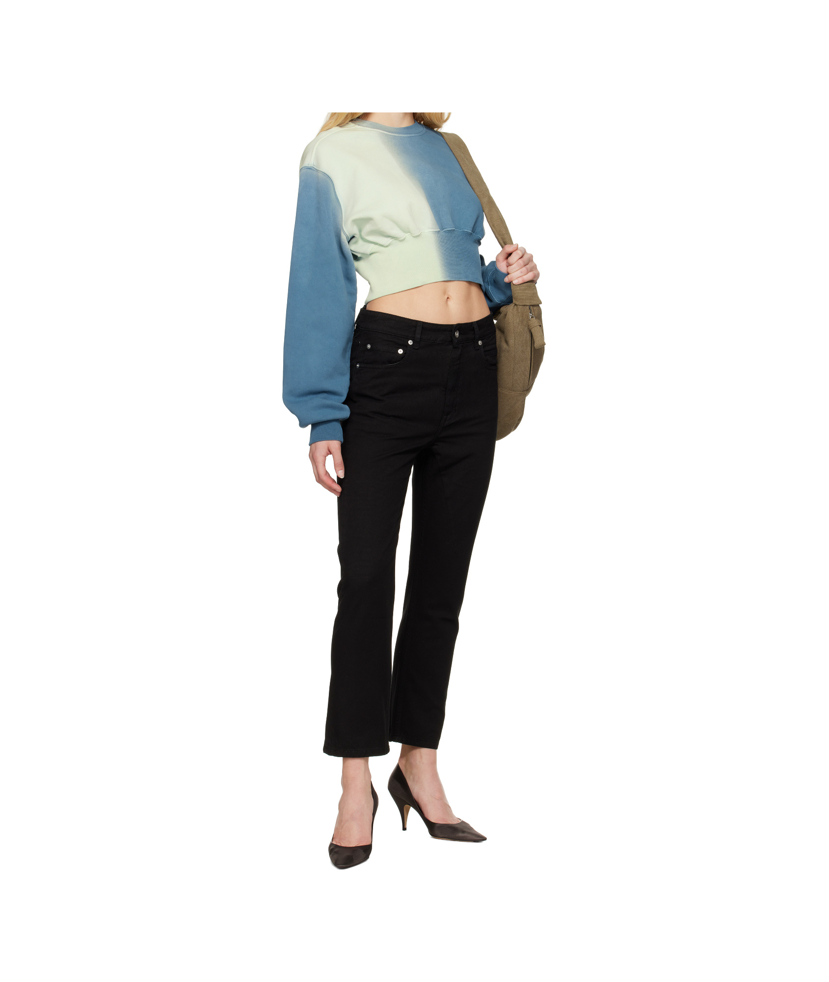 Rick Owens Drkshdw Blue Hollywood Tatlin Sweatshirt In Blue