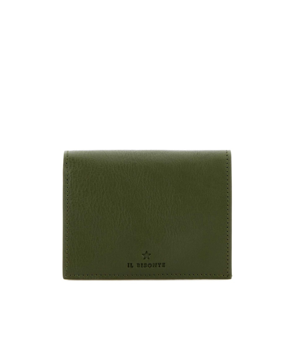Il Bisonte Snap Wallet In Green