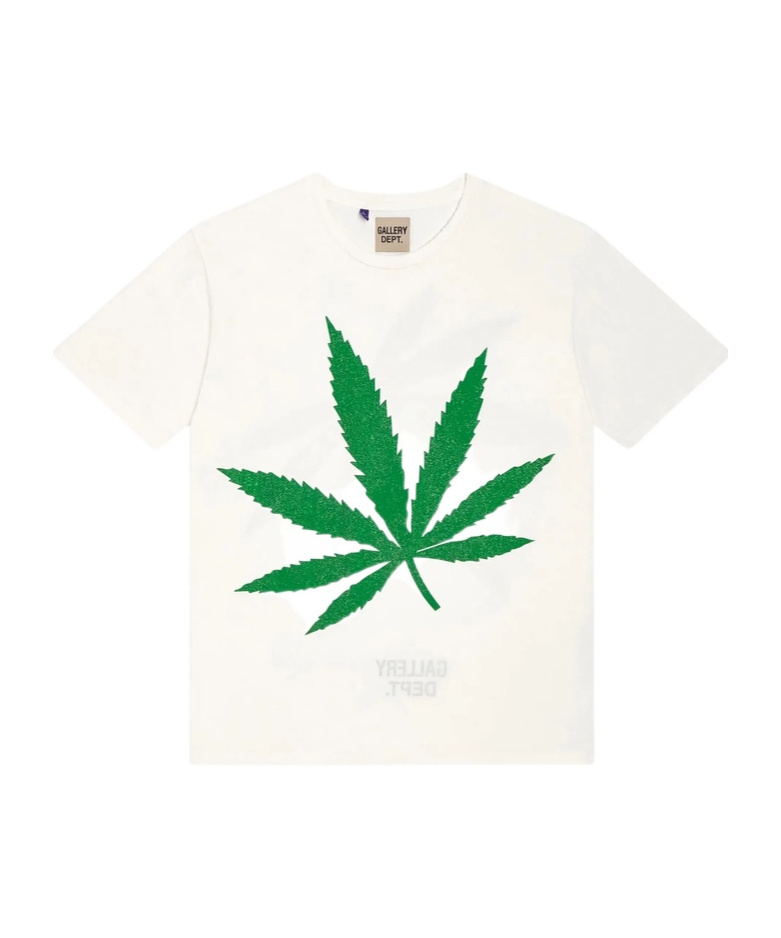 Gallery Dept. Weed Crewneck T-shirt In White