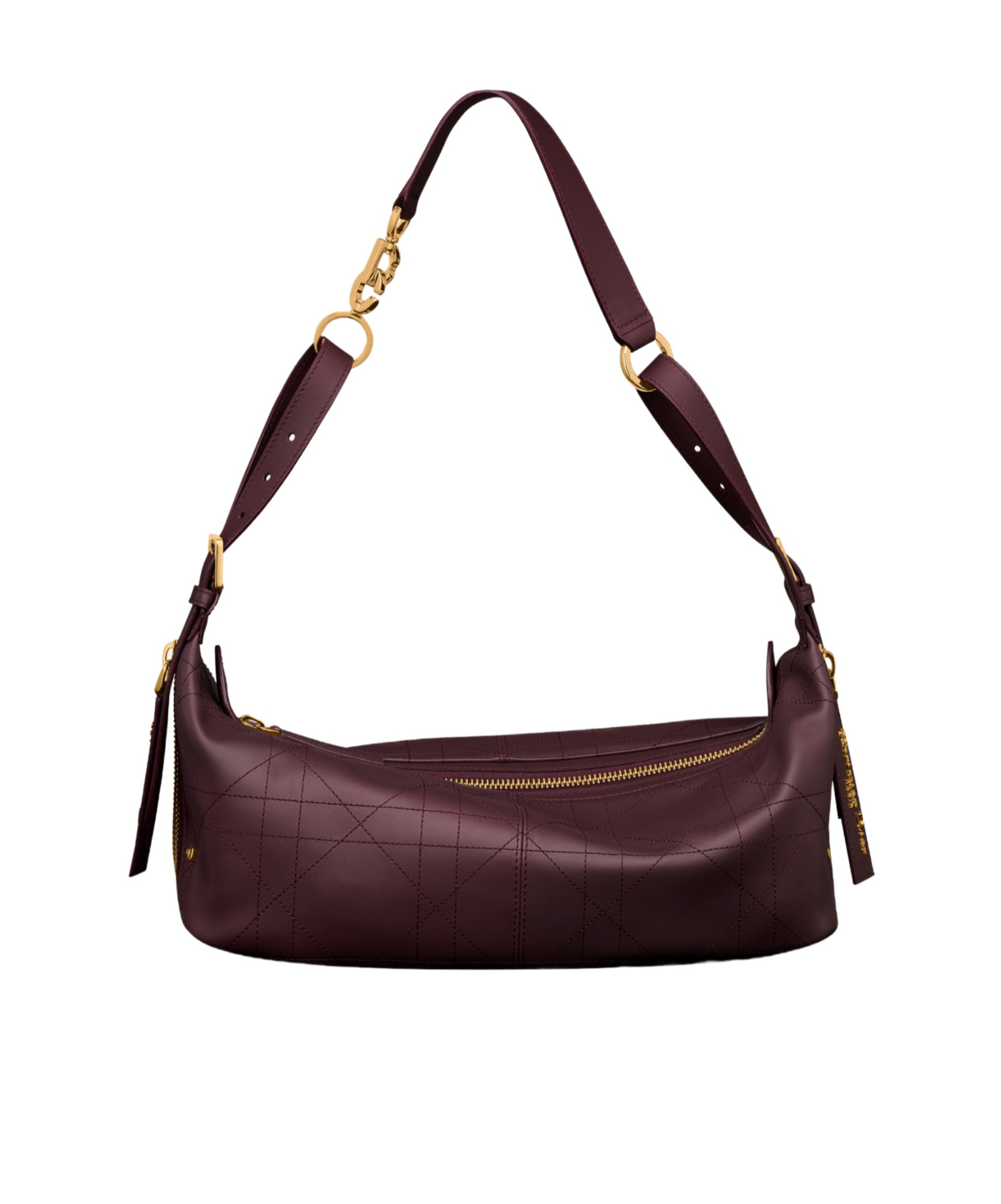 Dior Medium D-journey Bag In Vintage Smooth Calfskin In Burgundy