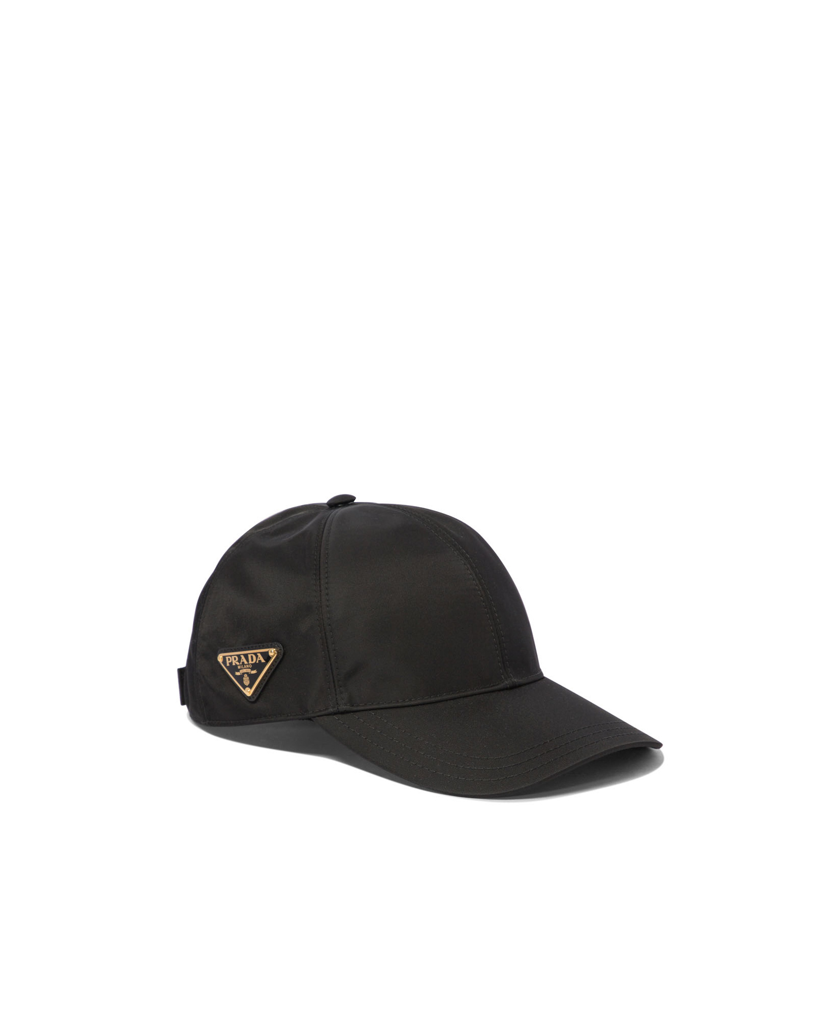 Prada Womens Black Brand-plaque Six-panel Recycled-polyamide Baseball Cap In Black