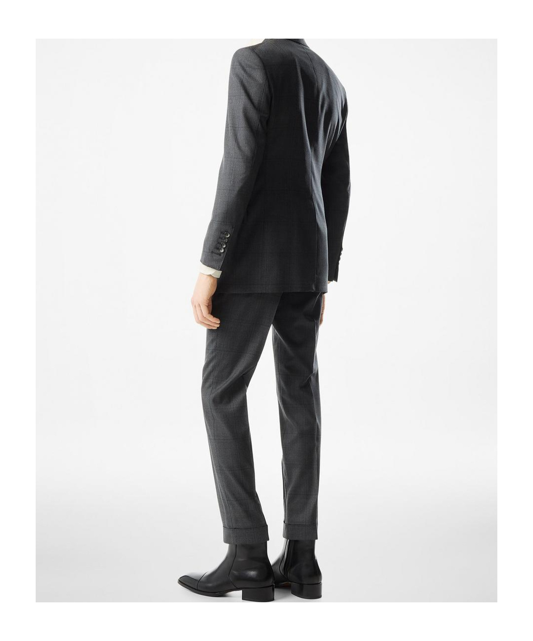 Tom Ford Long-sleeved Coat, Belt Loop Pants, Suit Set In Black