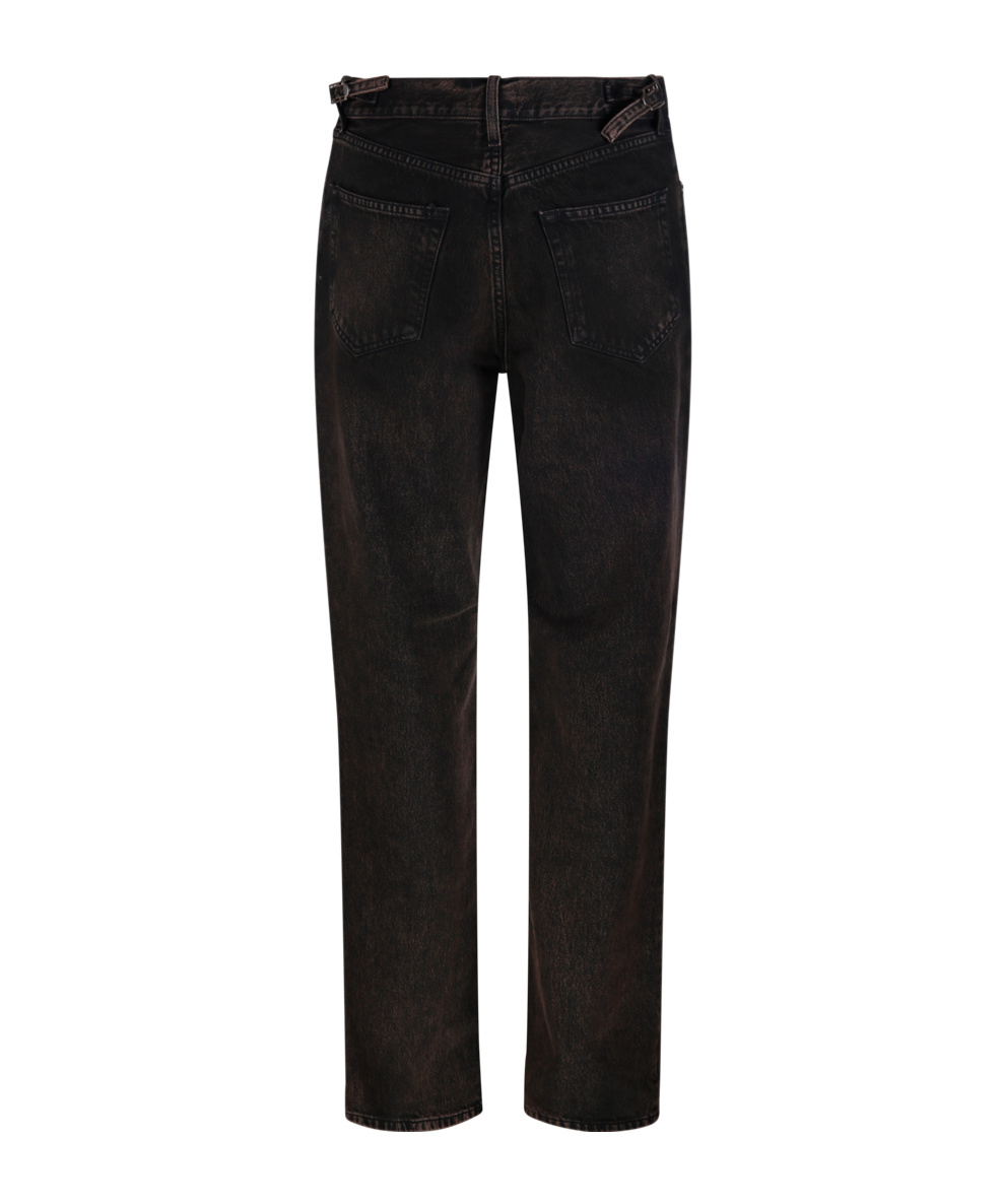 Haikure High Waist Five-pocket Jeans With Belt Loops In Blue