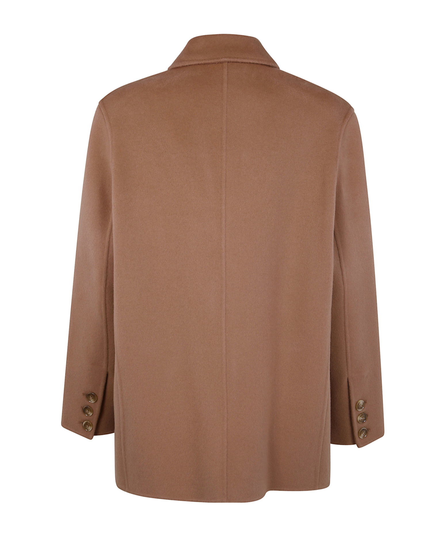Semicouture Notched Lapel Single Breasted Flap Pocket Jacket In Brown