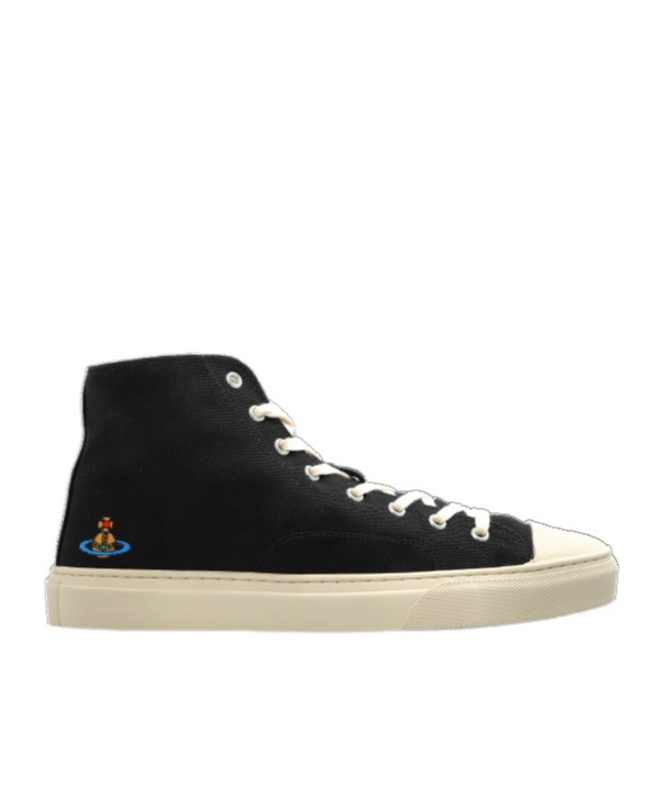 Vivienne Westwood Lace-up High-top Casual Shoes In Black