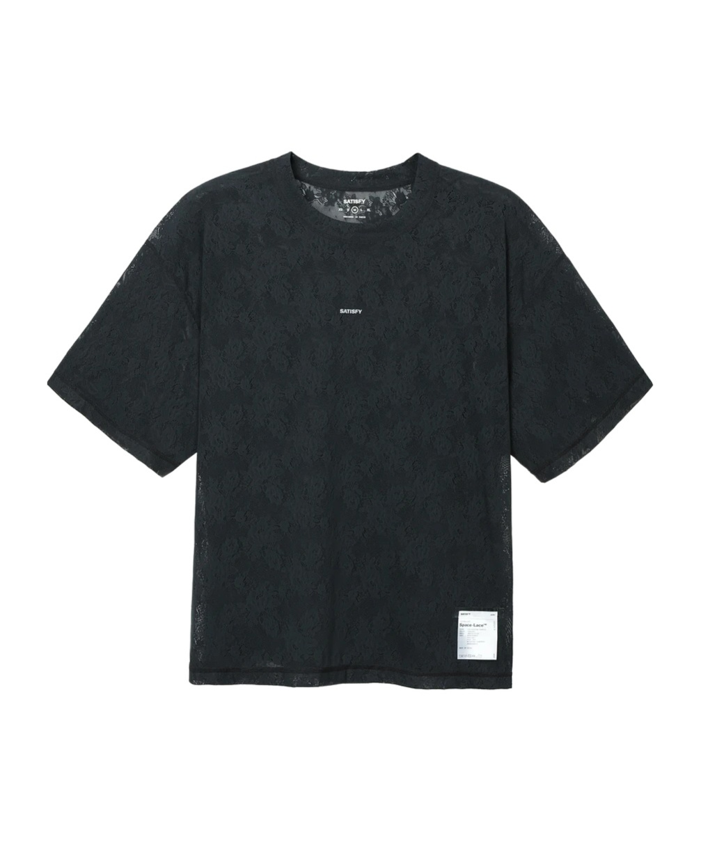 Satisfy Spacelace Sheer T-shirt In Black