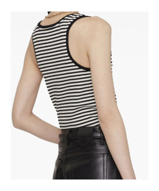 Shop Anine Bing Alessia Tank Top In Black