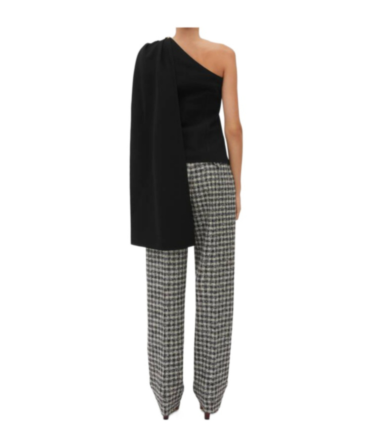 Bottega Veneta Drape Detailed Sleeveless Top In Black