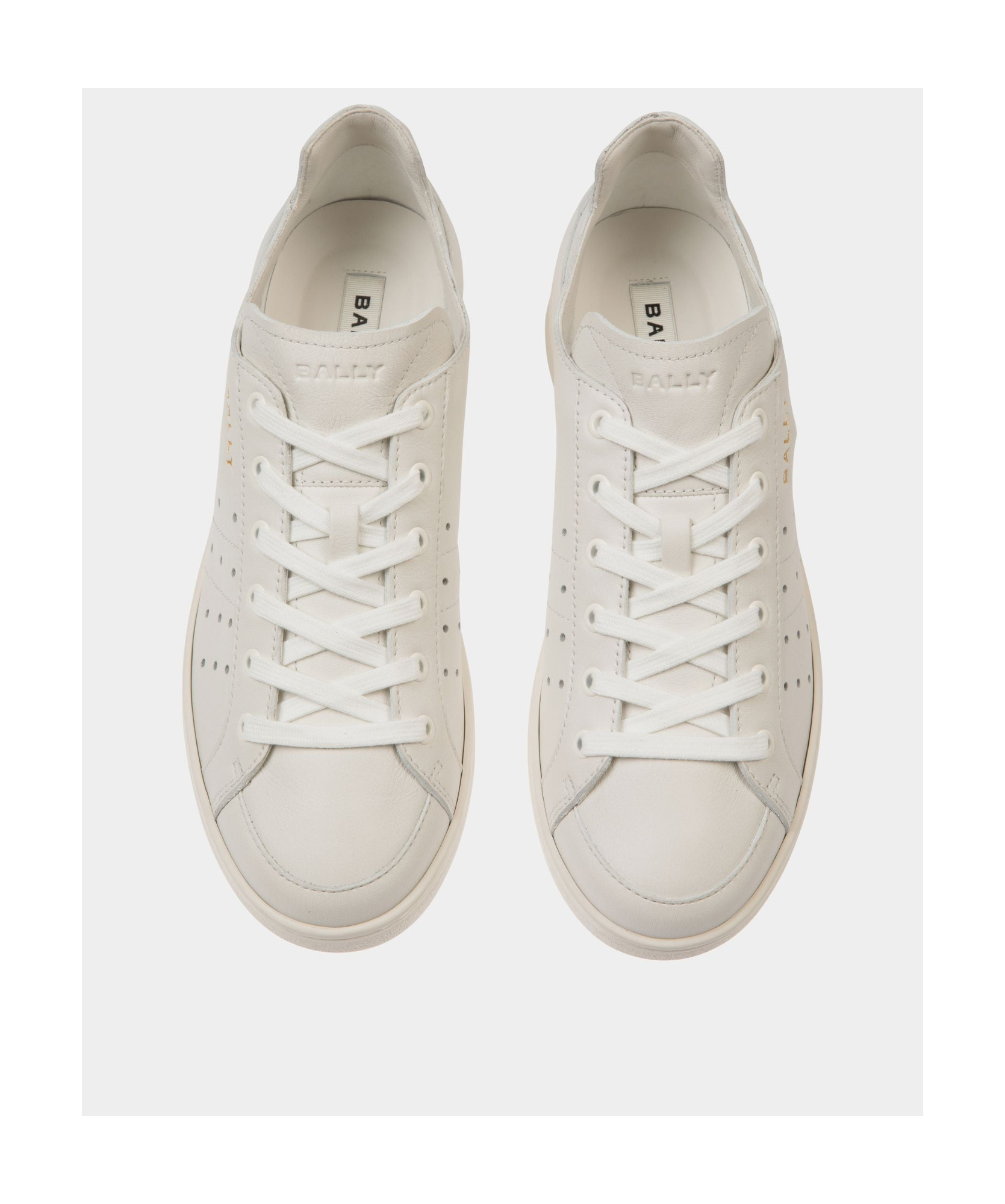 Bally Round Head Low-cut Casual Shoes In White