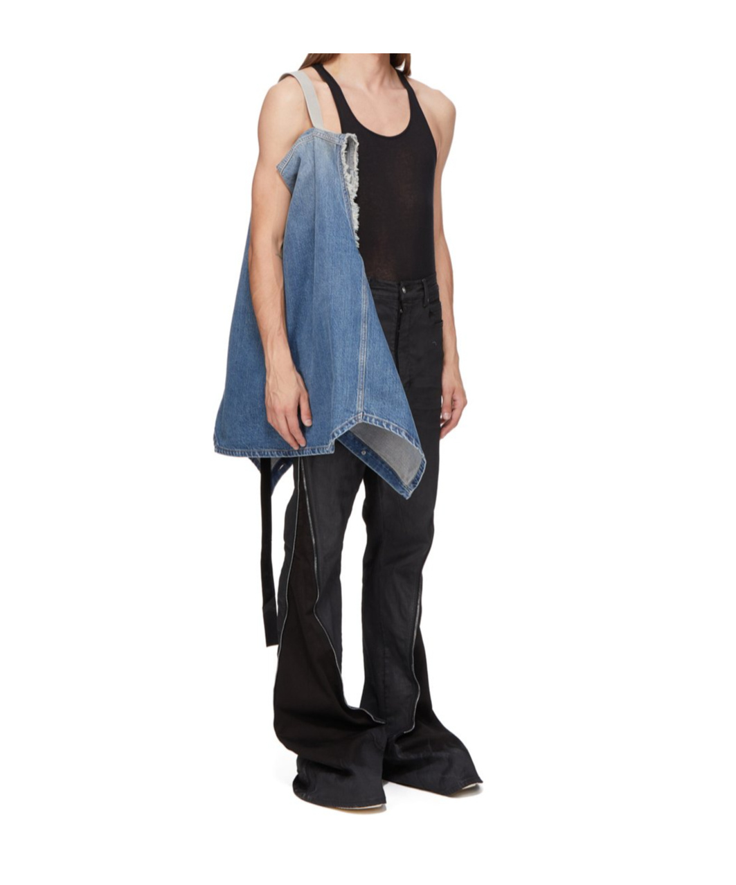 Shop Rick Owens Drkshdw Sl Tommy Jumbo Gilet In Blue