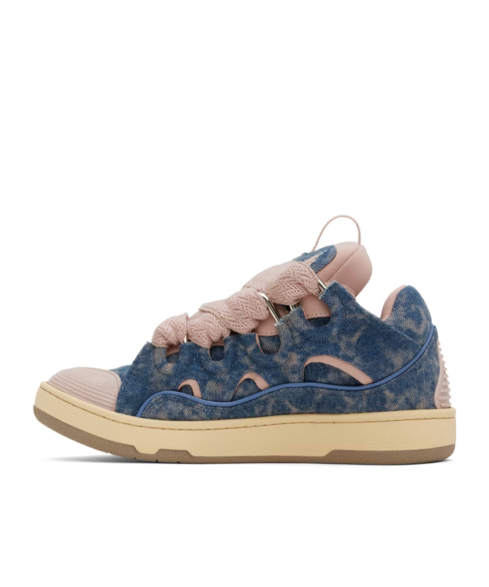 Lanvin Lace-up Low-cut Casual Shoes In Nude