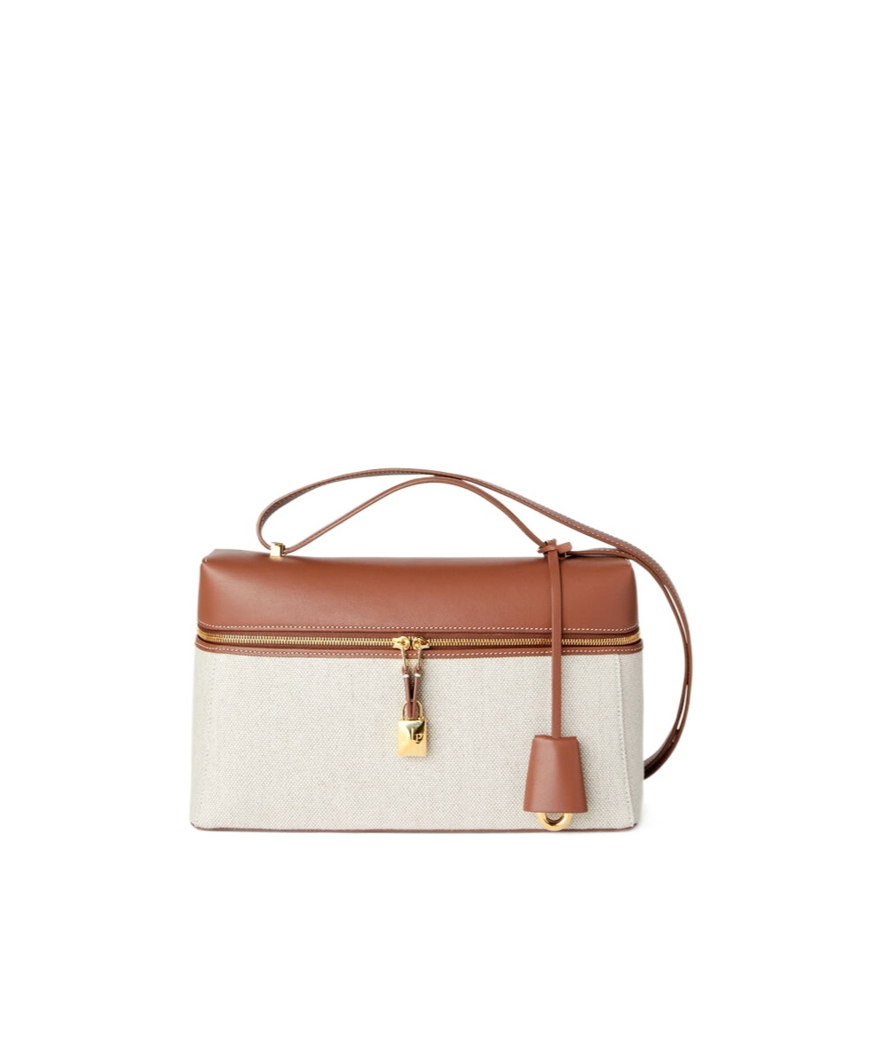 Loro Piana Extra Bag Shoulder Bag In Natural/caramel/sun Gold