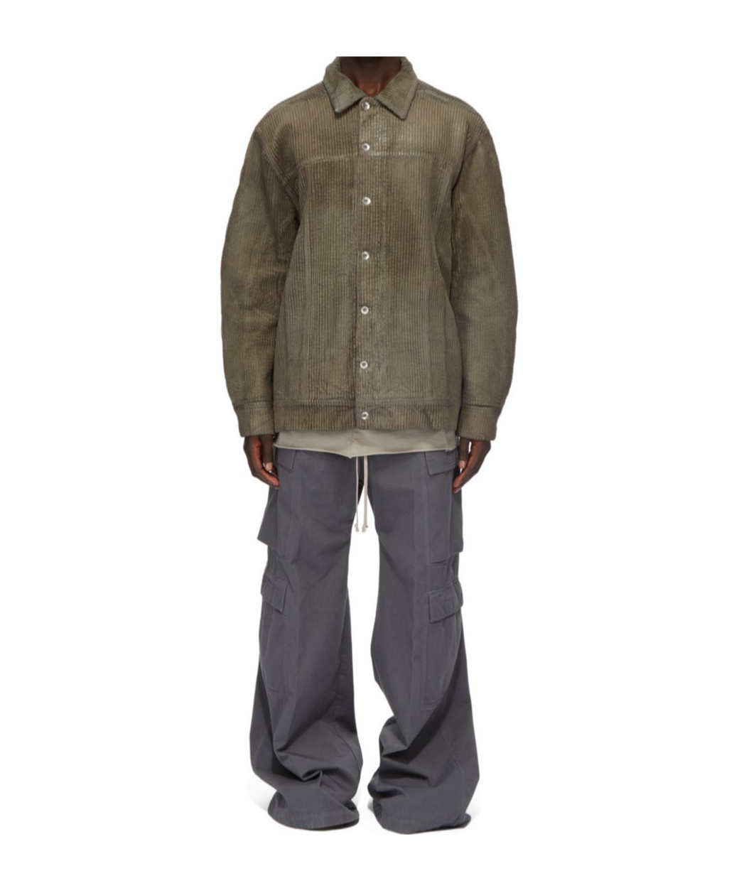 Rick Owens Drkshdw Jumbo Worker Jacket In Green