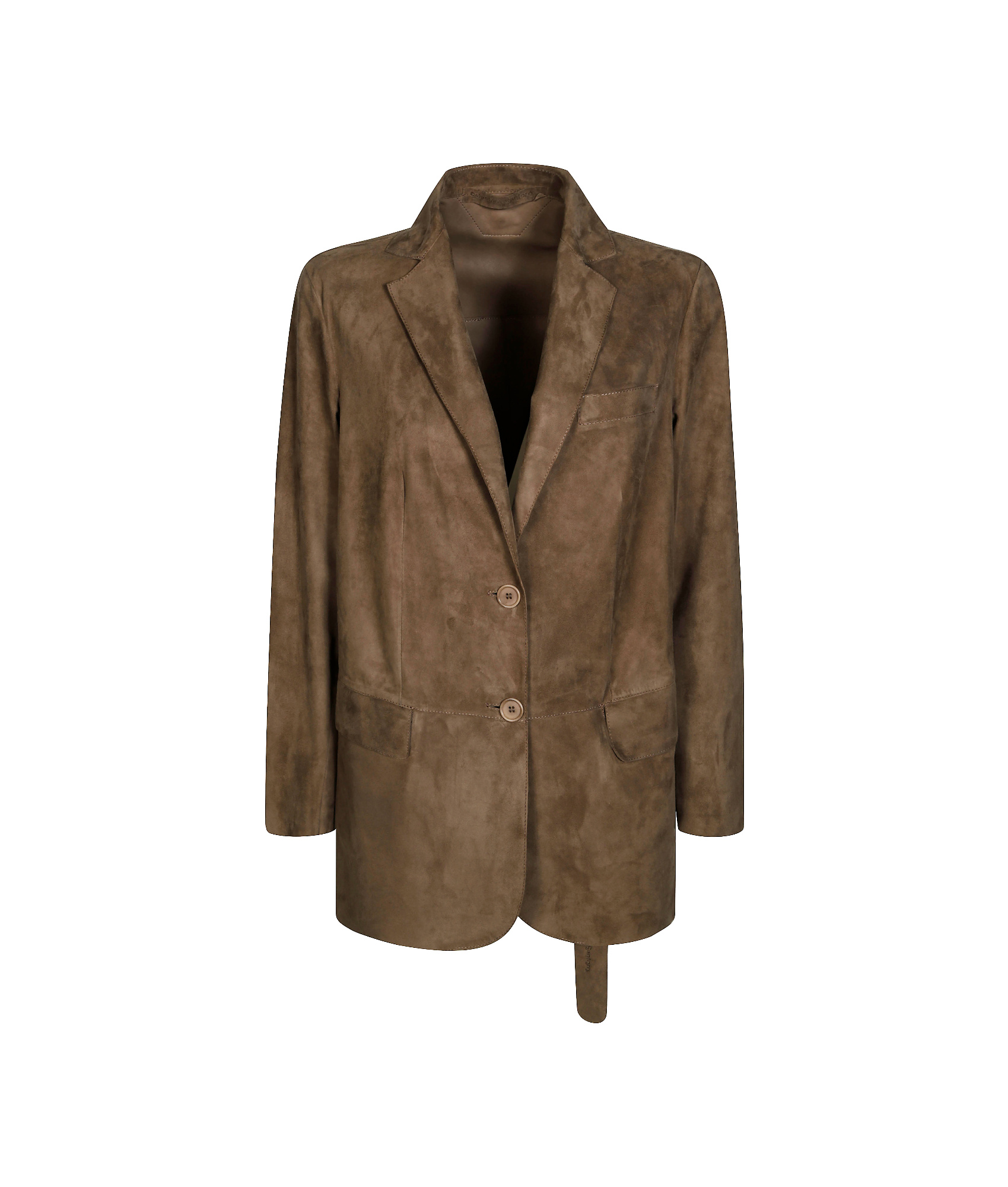 Salvatore Santoro Tailored Brown Leather Jacket With Two-button Closure In Brown